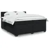 Image de vidaXL Boxspring met matras fluweel zwart 200x200 cm3288716