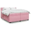 Image de vidaXL Boxspring met matras fluweel roze 200x200 cm3288719