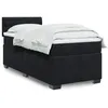 Image de vidaXL Sommier à lattes de lit avec matelas noir simple velours, lit, lit à plate-forme, lit à panneaux, meuble de chambre à 3288773