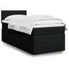 Image de vidaXL Sommier à lattes de lit et matelas Noir 80x200 cm Tissu 3288802