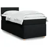 Image de vidaXL Sommier à lattes de lit et matelas Noir 80x200 cm Tissu 3288809