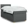 Image de vidaXL Boxspring met matras stof donkergrijs 80x200 cm3288815