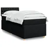 Image de vidaXL Sommier à lattes de lit et matelas Noir 80x200 cm Tissu 3288816