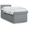 Image de vidaXL Boxspring met matras stof lichtgrijs 80x200 cm3288821