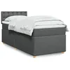 Image de vidaXL Boxspring met matras stof donkergrijs 80x200 cm3288822