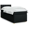 Image de vidaXL Sommier à lattes de lit et matelas Noir 80x200 cm Tissu 3288823