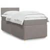 Image de vidaXL Boxspring met matras stof taupe 90x190 cm3288832