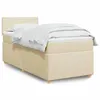 Image de vidaXL Sommier à lattes de lit et matelas Crème 90x190 cm Tissu 3288833