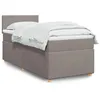 Image de vidaXL Sommier à lattes de lit avec matelas Taupe 90x200 cm Tissu 3288860