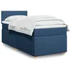 Image de vidaXL Boxspring met matras stof blauw 90x200 cm3288862