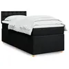 Image de vidaXL Sommier à lattes de lit avec matelas Noir 90x200 cm Tissu 3288879