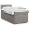 Image de vidaXL Boxspring met matras stof taupe 100x200 cm3288888
