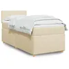 Image de vidaXL Boxspring met matras stof cràmekleurig 100x200 cm3288889