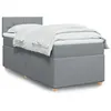Image de vidaXL Boxspring met matras stof lichtgrijs 100x200 cm3288891