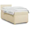 Image de vidaXL Boxspring met matras stof cràmekleurig 100x200 cm3288896