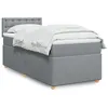 Image de vidaXL Boxspring met matras stof lichtgrijs 100x200 cm3288905