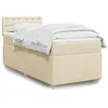 Image de vidaXL Boxspring met matras stof cràmekleurig 100x200 cm3288910