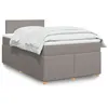 Image de vidaXL Boxspring met matras stof taupe 120x190 cm3288916