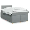 Image de vidaXL Boxspring met matras stof lichtgrijs 120x200 cm3288940