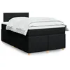 Image de vidaXL Boxspring met matras stof zwart 120x200 cm3288942