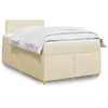 Image de vidaXL Sommier à lattes de lit avec matelas Crème 120x200 cm Tissu 3288945