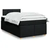 Image de vidaXL Boxspring met matras stof zwart 120x200 cm3288949