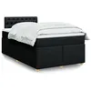 Image de vidaXL Boxspring met matras stof zwart 120x200 cm3288956