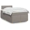 Image de vidaXL Boxspring met matras stof taupe 120x200 cm3288958