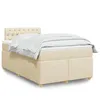 Image de vidaXL Sommier à lattes de lit avec matelas Crème 120x200 cm Tissu 3288959