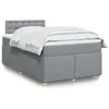 Image de vidaXL Boxspring met matras stof lichtgrijs 120x200 cm3288961