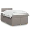 Image de vidaXL Boxspring met matras stof taupe 120x200 cm3288965