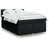 Image de vidaXL Sommier à lattes de lit avec matelas Noir 140x190 cm Tissu 3288970