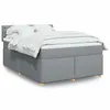 Image de vidaXL Boxspring met matras stof lichtgrijs 140x190 cm3288982
