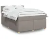Image de vidaXL Boxspring met matras stof taupe 140x200 cm3289007