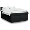 Image de vidaXL Boxspring met matras stof zwart 140x200 cm3289012