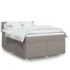 Image de vidaXL Boxspring met matras stof taupe 140x200 cm3289021