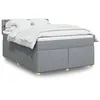 Image de vidaXL Sommier à lattes de lit avec matelas Gris clair 160x200cm Tissu 3289045
