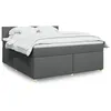 Image de vidaXL Boxspring met matras stof donkergrijs 180x200 cm3289053