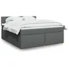 Image de vidaXL Boxspring met matras stof donkergrijs 180x200 cm3289060