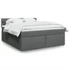 Image de vidaXL Boxspring met matras stof donkergrijs 180x200 cm3289067