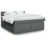 Image de vidaXL Boxspring met matras stof donkergrijs 180x200 cm3289074