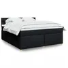 Image de vidaXL Boxspring met matras stof zwart 180x200 cm3289075