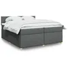 Image de vidaXL Boxspring met matras stof donkergrijs 200x200 cm3289081