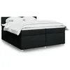 Image de vidaXL Boxspring met matras stof zwart 200x200 cm3289082