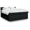 Image de vidaXL Boxspring met matras stof zwart 200x200 cm3289096