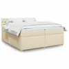 Image de vidaXL Boxspring met matras stof cràmekleurig 200x200 cm3289099