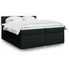 Image de vidaXL Boxspring met matras stof zwart 200x200 cm3289103