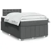 Image de vidaXL Sommier à lattes de lit avec matelas Gris foncé 120x200cm Tissu 3289350