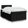 Image de vidaXL Sommier à lattes de lit avec matelas Noir 120x200 cm Tissu 3289351