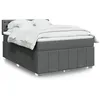 Image de vidaXL Boxspring met matras stof donkergrijs 160x200 cm3289427